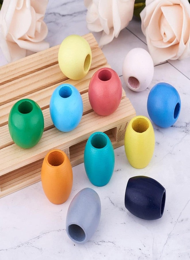 دي آي واي كرافتس مجموعة خرز فاصل أسطواني خشبي بفتحة كبيرة، مصنوعة من خشب طبيعي، مناسبة لصنع مجوهرات المكرمية، تتضمن 130 خرزة، وخرز أسطواني دائري، وخرز ضفائر الشعر، وخرز مختلط لصنع مجوهرات المكرمية. الفتحة: خرزة صنع خلخال (130) - Image 3